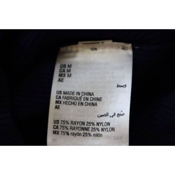 INC International Concepts Women's Sz M Blue Ribbed Cutout Crewneck Sweater - Picture 4 of 7